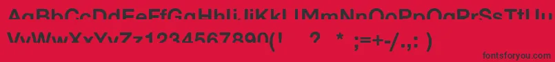 HalfenoughBold Font – Black Fonts on Red Background