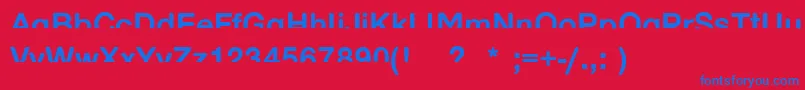 HalfenoughBold Font – Blue Fonts on Red Background