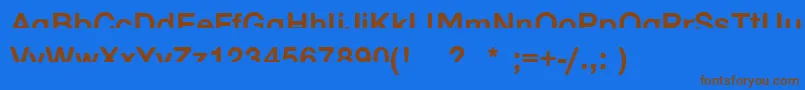 HalfenoughBold Font – Brown Fonts on Blue Background
