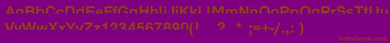 HalfenoughBold Font – Brown Fonts on Purple Background