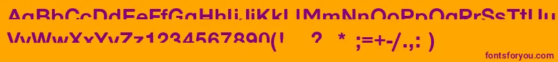 HalfenoughBold Font – Purple Fonts on Orange Background