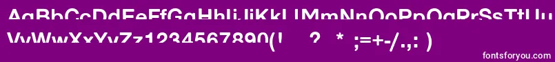 HalfenoughBold Font – White Fonts on Purple Background