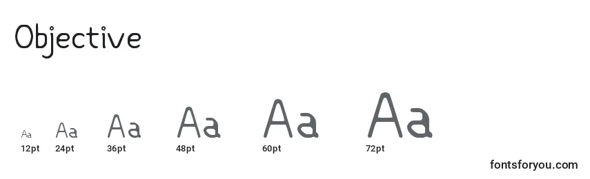 Objective Font Sizes