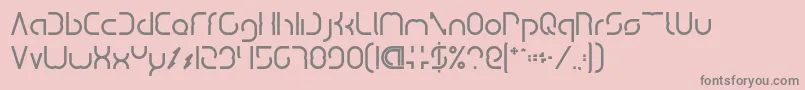 DismechaBold Font – Gray Fonts on Pink Background
