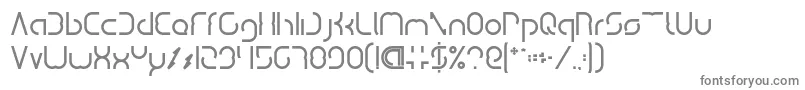 DismechaBold-fontti – harmaat kirjasimet valkoisella taustalla