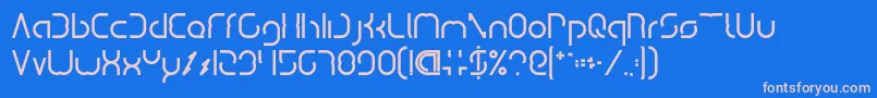フォントDismechaBold – ピンクの文字、青い背景