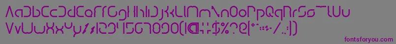DismechaBold-fontti – violetit fontit harmaalla taustalla