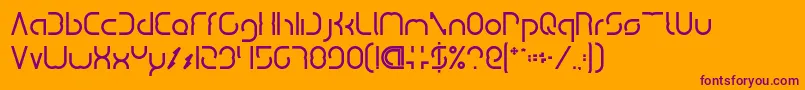 Шрифт DismechaBold – фиолетовые шрифты на оранжевом фоне