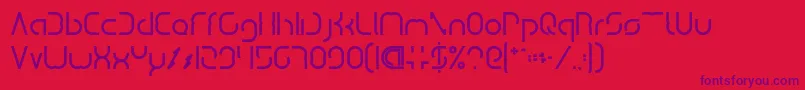 DismechaBold Font – Purple Fonts on Red Background