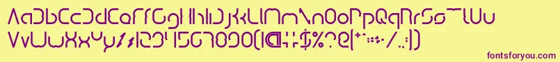 DismechaBold Font – Purple Fonts on Yellow Background