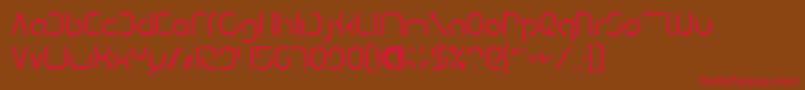 DismechaBold Font – Red Fonts on Brown Background