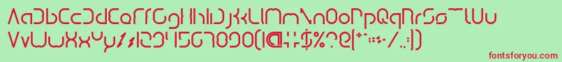 DismechaBold Font – Red Fonts on Green Background