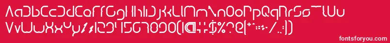 DismechaBold Font – White Fonts on Red Background