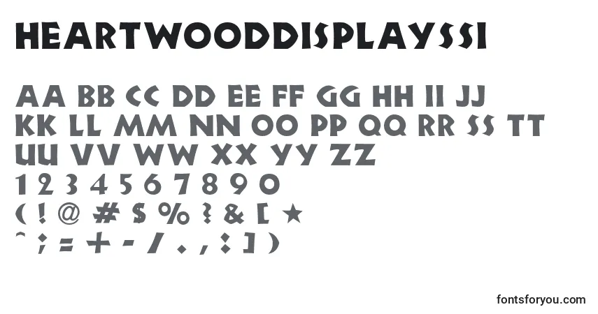 Шрифт HeartwoodDisplaySsi – алфавит, цифры, специальные символы