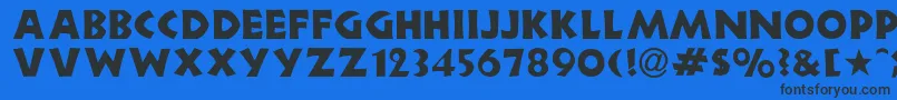 HeartwoodDisplaySsi Font – Black Fonts on Blue Background