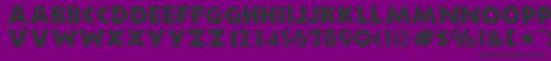 フォントHeartwoodDisplaySsi – 紫の背景に黒い文字