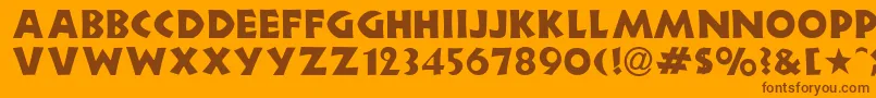 HeartwoodDisplaySsi Font – Brown Fonts on Orange Background