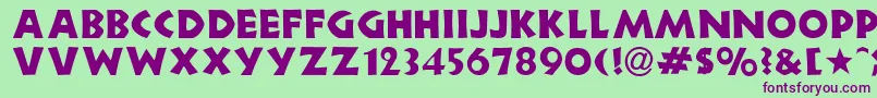 HeartwoodDisplaySsi Font – Purple Fonts on Green Background