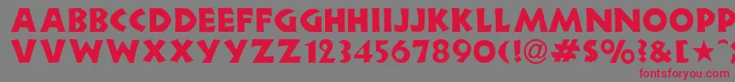 HeartwoodDisplaySsi Font – Red Fonts on Gray Background