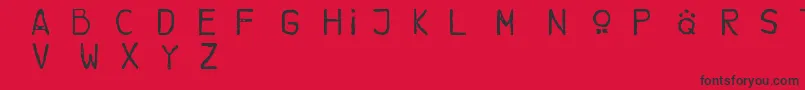 Brotherbear Font – Black Fonts on Red Background