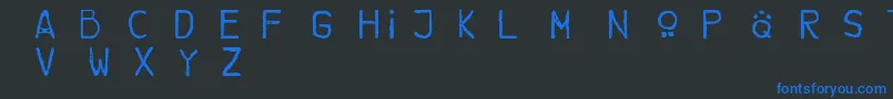 Brotherbear Font – Blue Fonts on Black Background