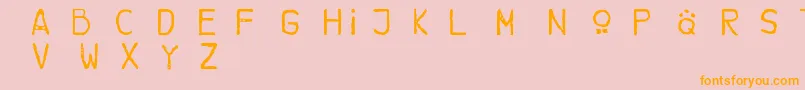 Brotherbear Font – Orange Fonts on Pink Background