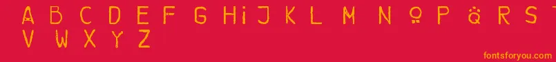 Brotherbear Font – Orange Fonts on Red Background