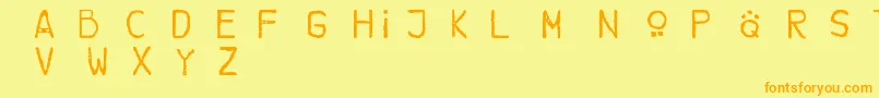 Brotherbear Font – Orange Fonts on Yellow Background