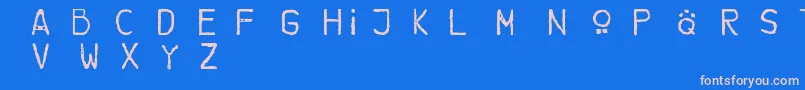 Brotherbear Font – Pink Fonts on Blue Background