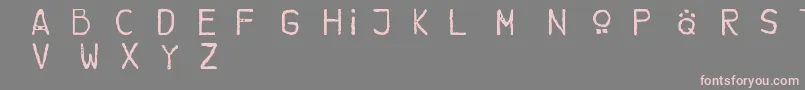 Brotherbear Font – Pink Fonts on Gray Background