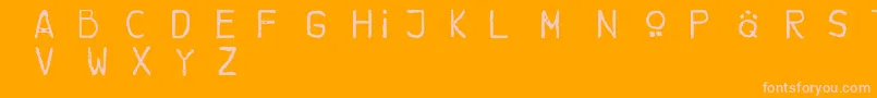 Brotherbear Font – Pink Fonts on Orange Background