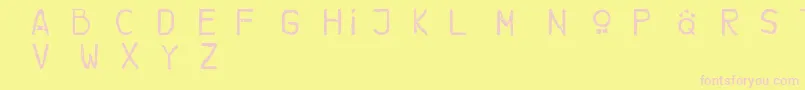 Brotherbear Font – Pink Fonts on Yellow Background