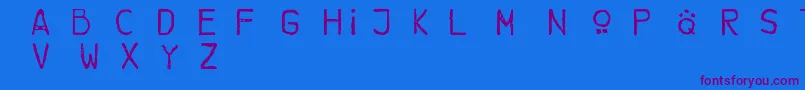 Brotherbear Font – Purple Fonts on Blue Background