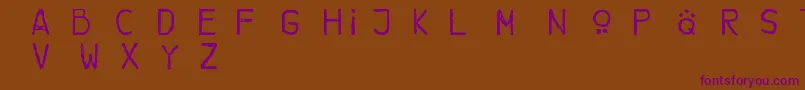 Brotherbear Font – Purple Fonts on Brown Background