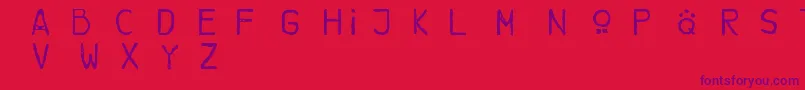 Brotherbear Font – Purple Fonts on Red Background