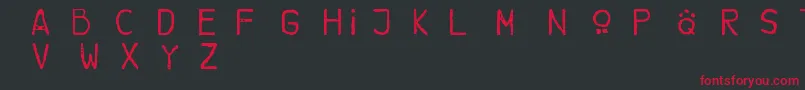 Brotherbear Font – Red Fonts on Black Background