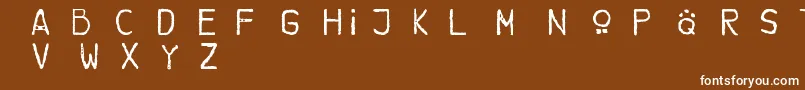 Brotherbear Font – White Fonts on Brown Background