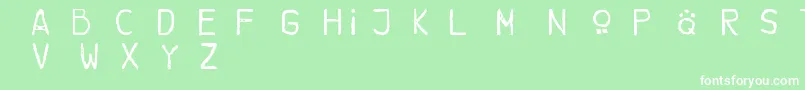 Brotherbear Font – White Fonts on Green Background