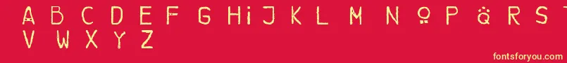 Brotherbear Font – Yellow Fonts on Red Background