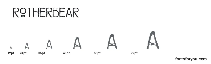 Brotherbear Font Sizes