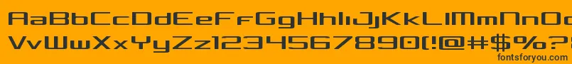 Шрифт Concielianlight – чёрные шрифты на оранжевом фоне