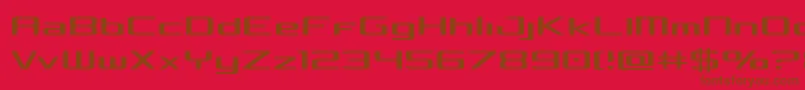 フォントConcielianlight – 赤い背景に茶色の文字