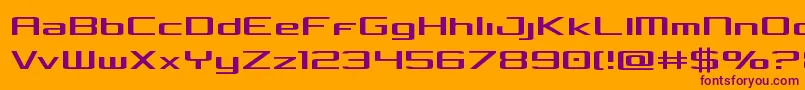 Concielianlight-Schriftart – Violette Schriften auf orangefarbenem Hintergrund