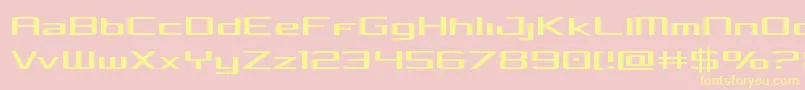 Concielianlight-fontti – keltaiset fontit vaaleanpunaisella taustalla