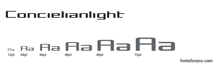 Concielianlight Font Sizes