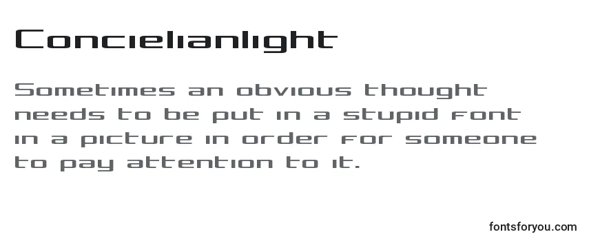 Review of the Concielianlight Font