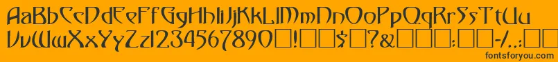 Klingondagger Font – Black Fonts on Orange Background