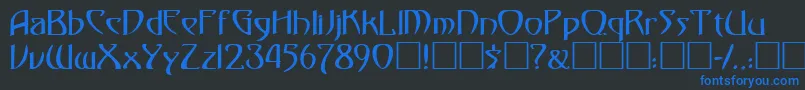 Klingondagger Font – Blue Fonts on Black Background