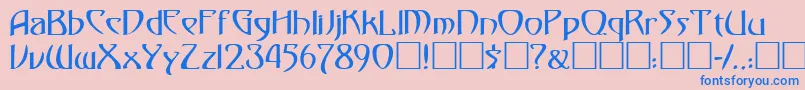 Klingondagger Font – Blue Fonts on Pink Background