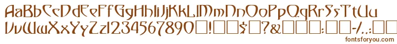 Klingondagger Font – Brown Fonts on White Background